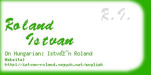 roland istvan business card